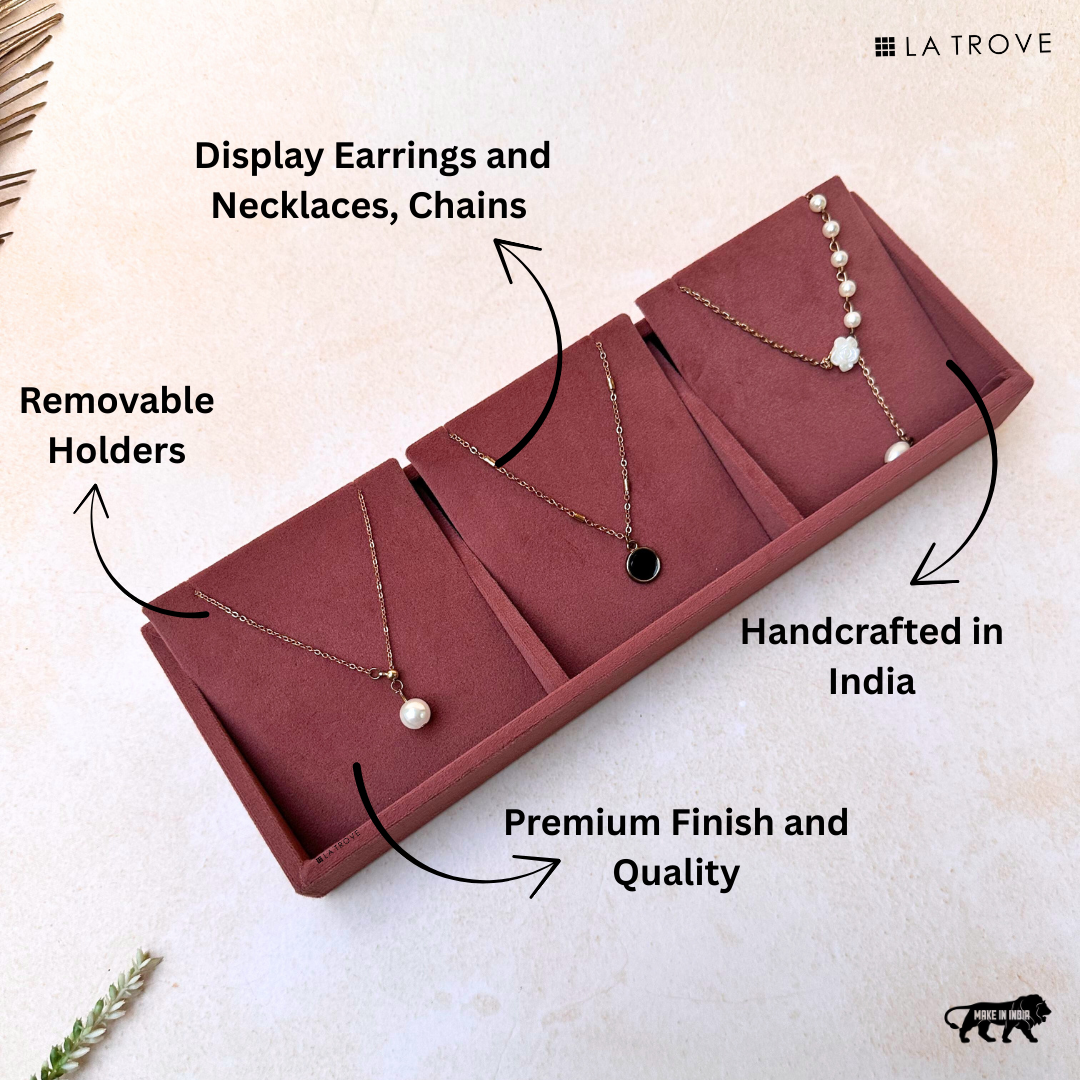 3 Grid Necklace Organiser Tray (Sleek)