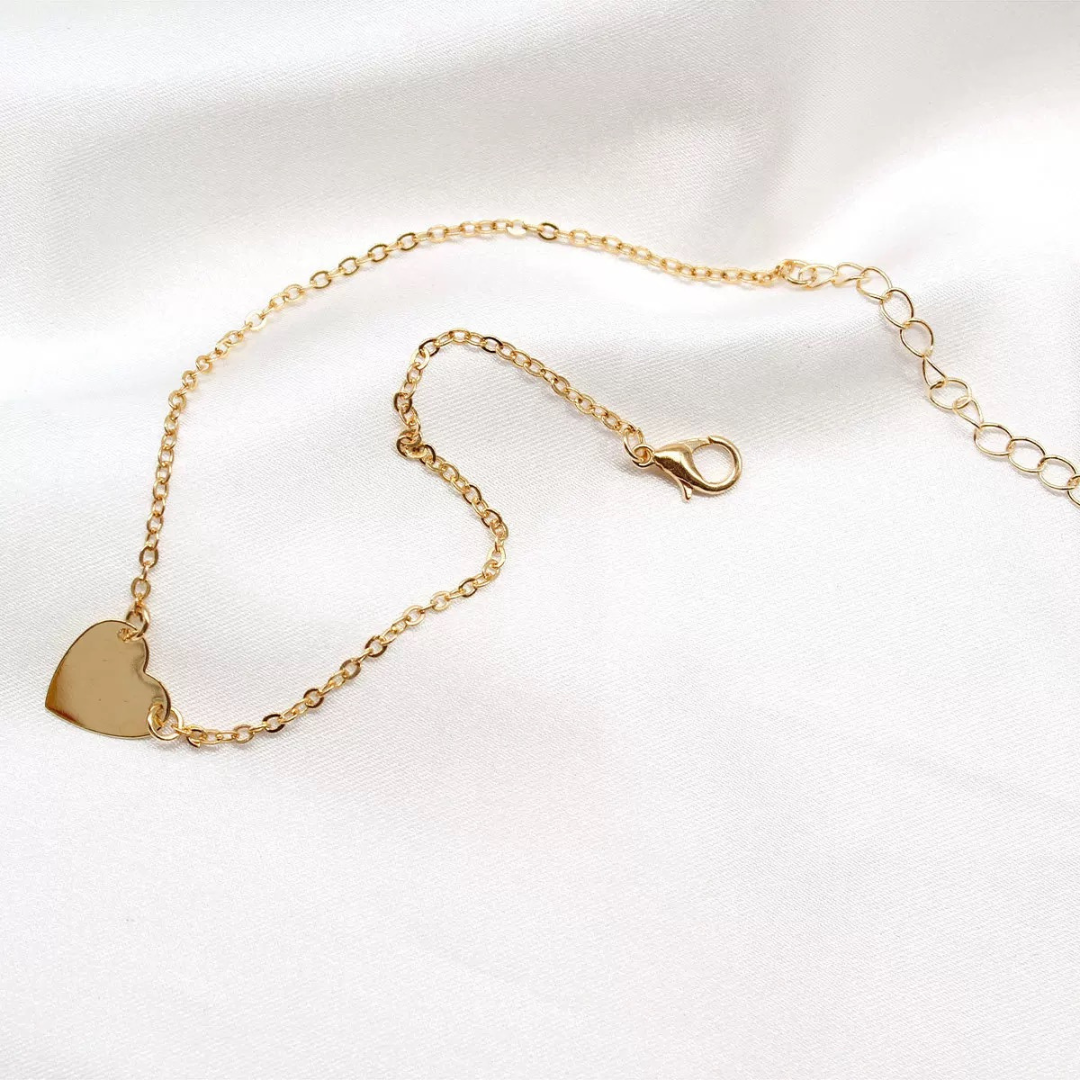 Trendy Heart Design Anklet – Lightweight & Elegant.