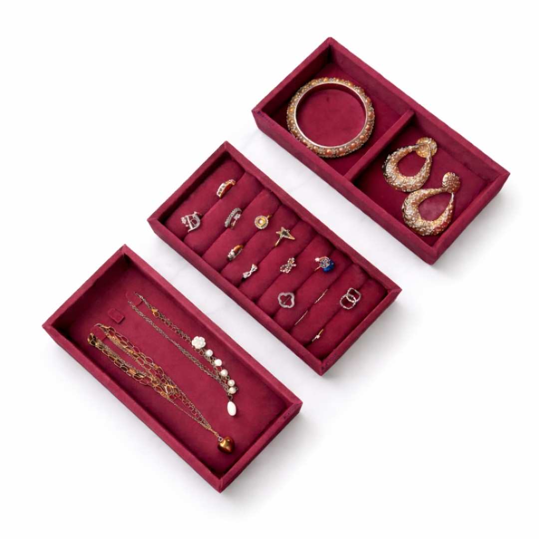 Ring, Chain & 2 Grid Jewellery Tray Organizer