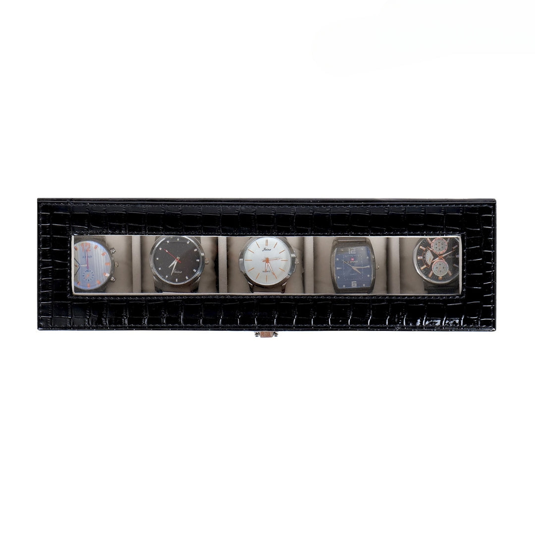 5 Slot Watch Box (With Glass Top)