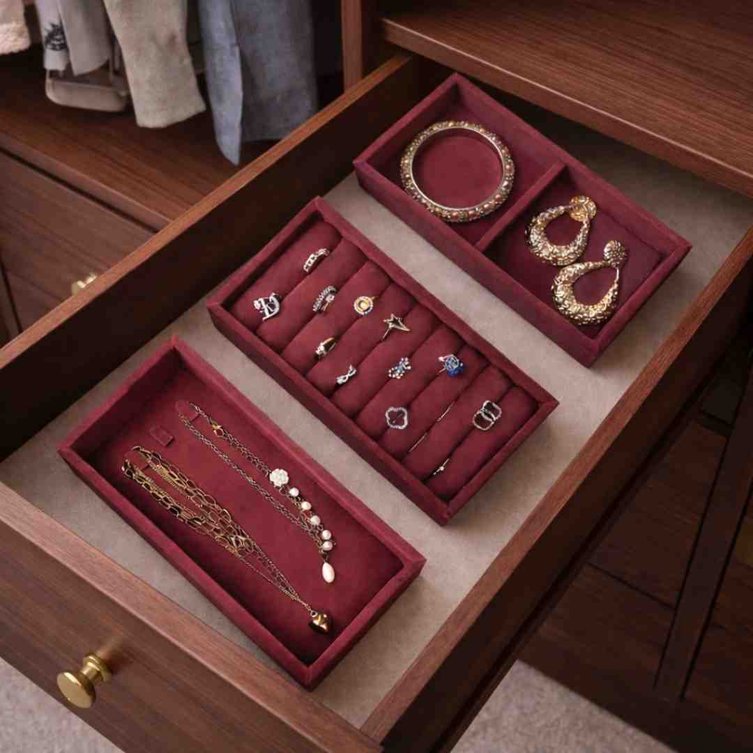 Ring, Chain & 2 Grid Jewellery Tray Organizer