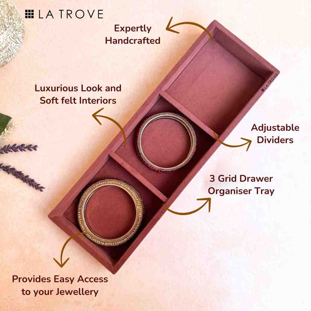 3 Slot Bangle Organiser Tray (Sleek)