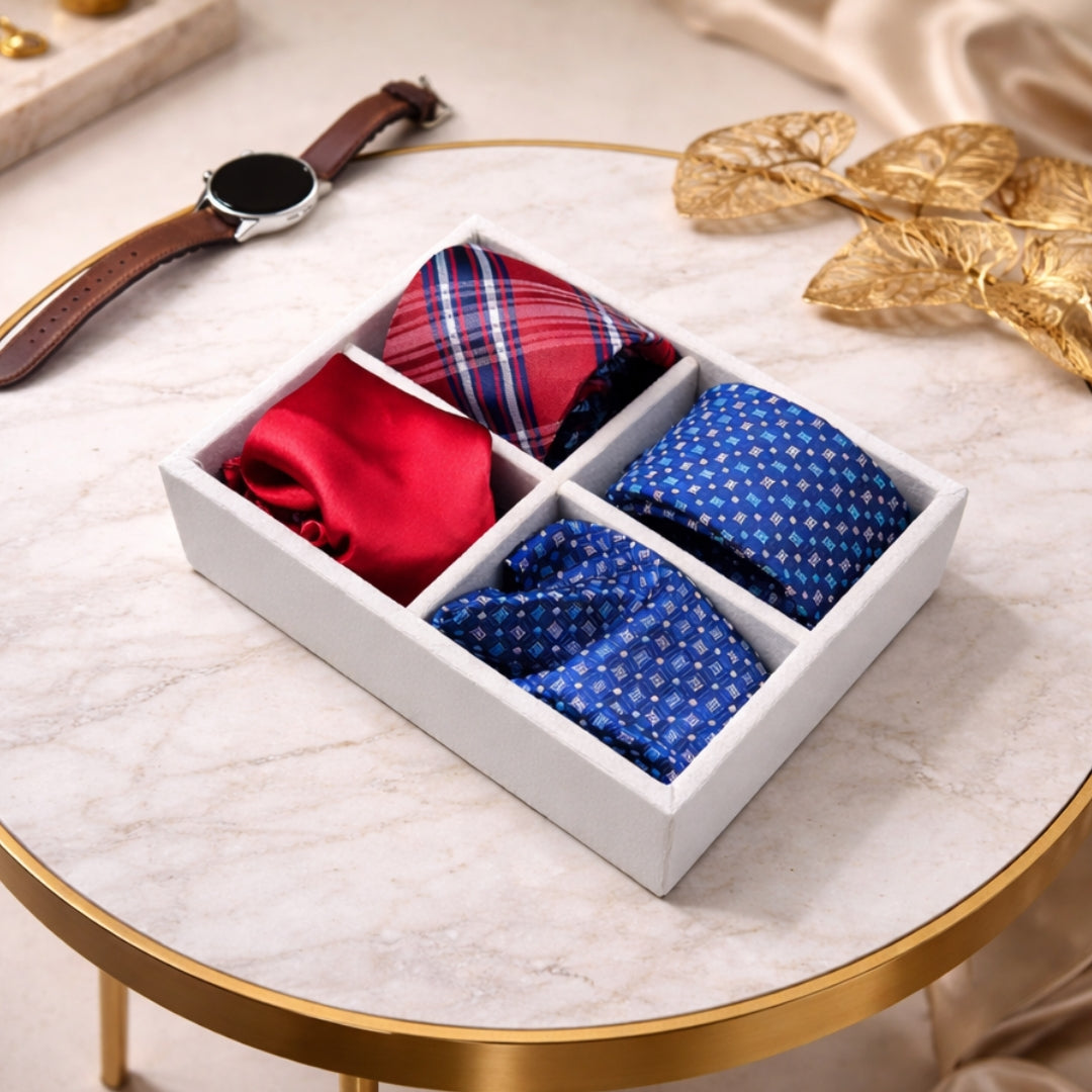 4 Slot Tie & Pocket Square Tray