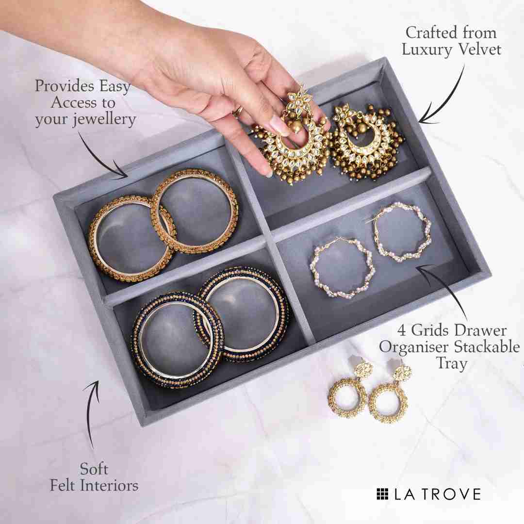 Luxury 4 Section Jewellery Tray