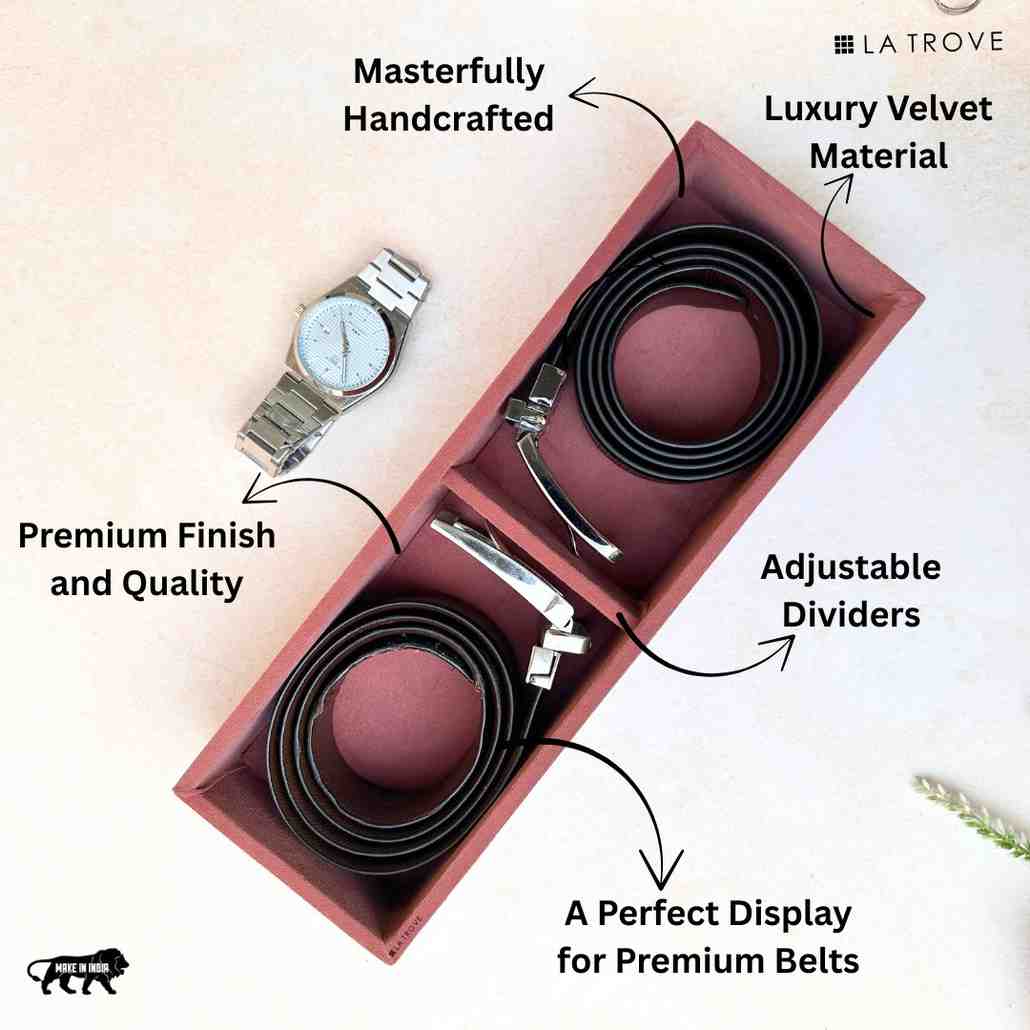 2 Slot Belt Organiser Tray (Sleek)