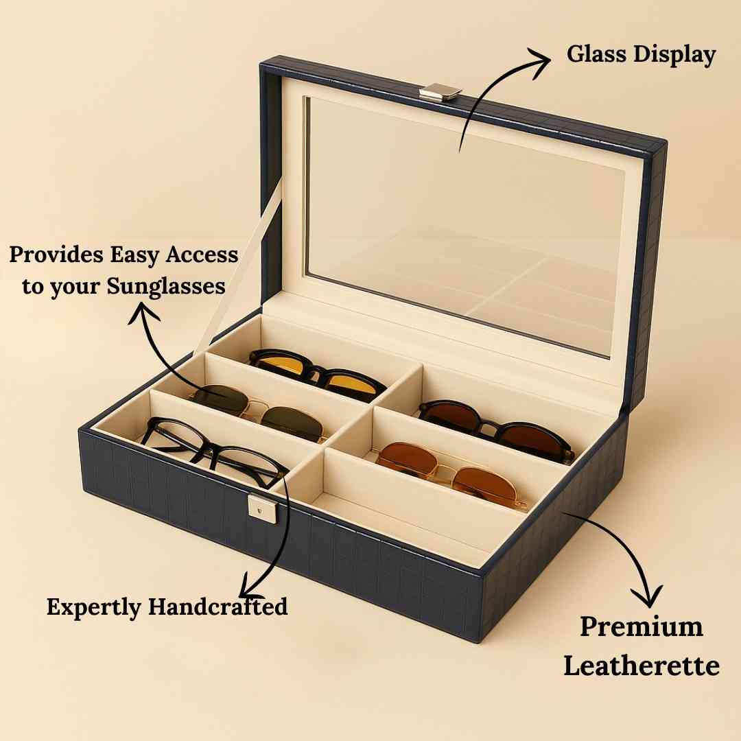 6 Slot Sunglass Glass Top