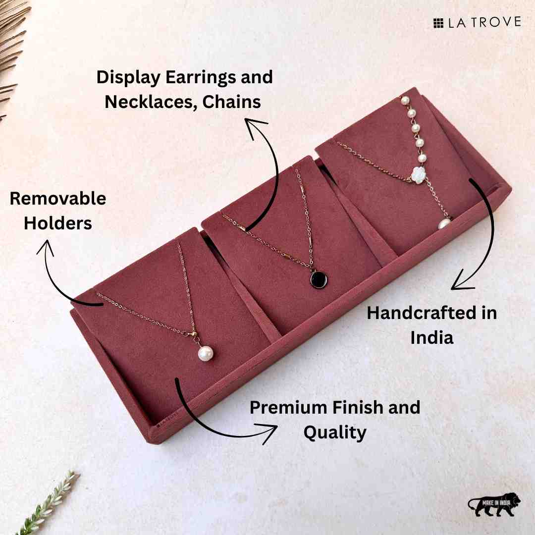 3 Grid Necklace Organiser Tray (Sleek)