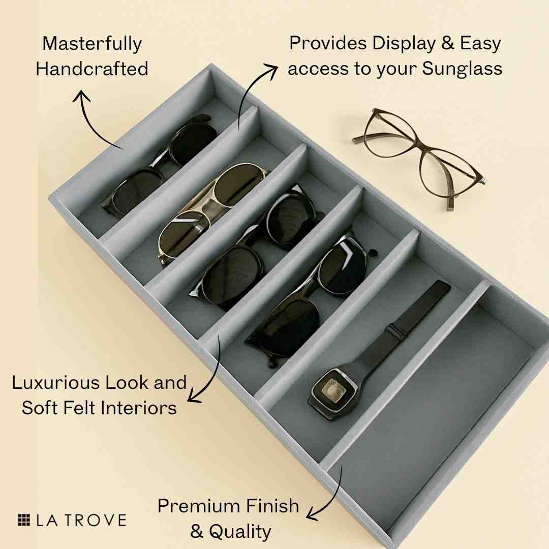 6 Slot Sunglass Tray for Sunglasses & Eyewear