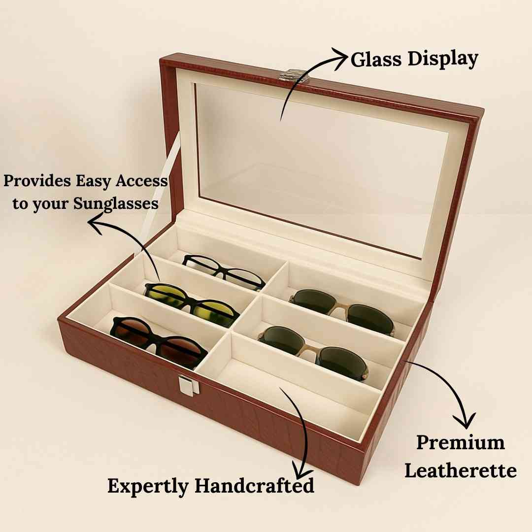 6 Slot Sunglass Glass Top
