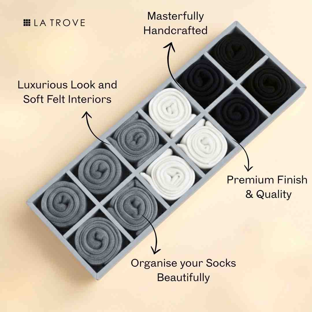 12 Slot Socks Tray for Socks & Small Accessories