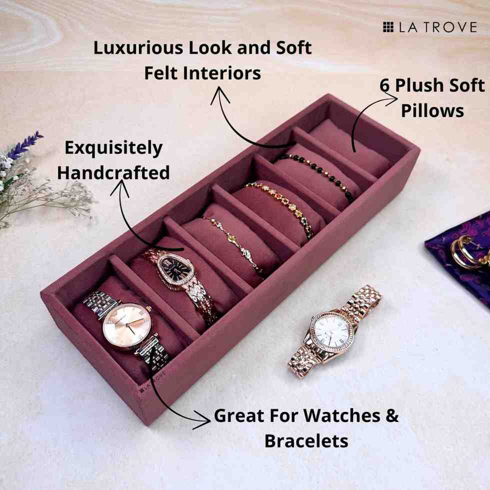 6 Slot Watch & Bracelet Tray (Sleek)