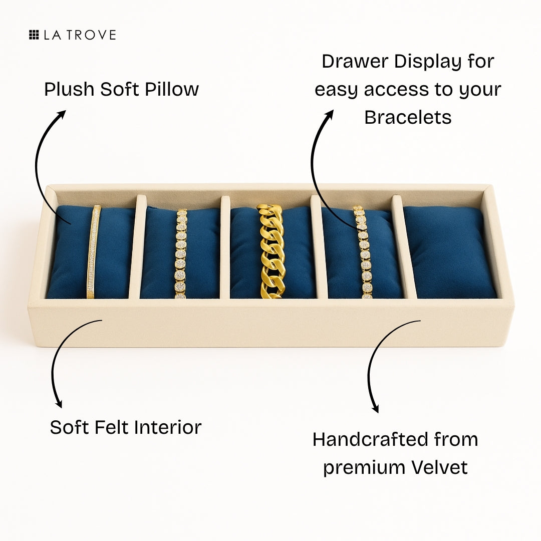 Velvet Jewellery Tray Organiser – Elegant & Durable Design by La Trove.