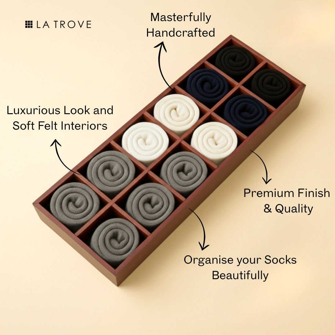 12 Slot Socks Tray for Socks & Small Accessories