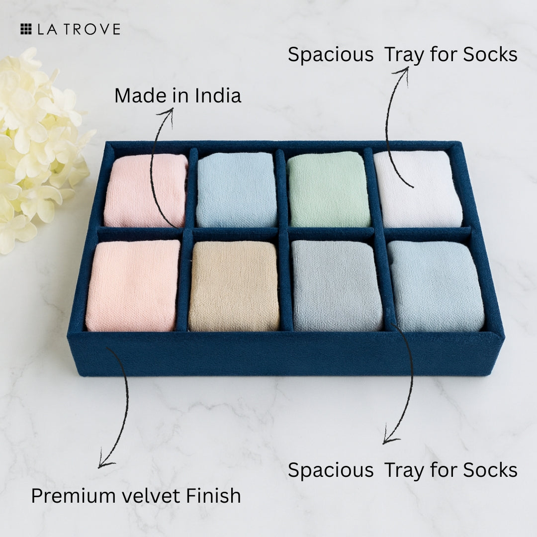 8 Slot Socks Organiser Tray