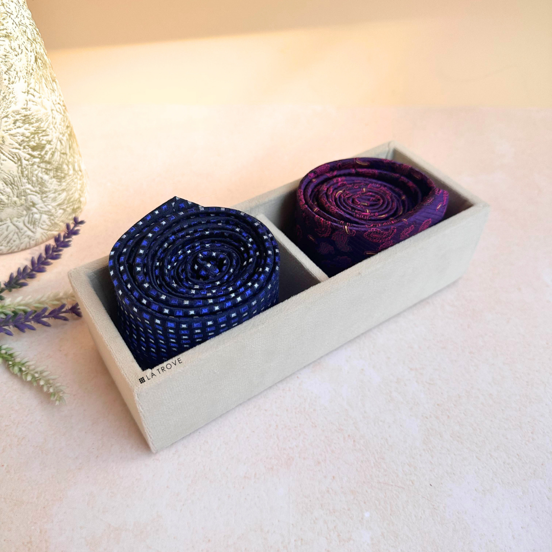 2 Slot Micro Tie & Pocket Square Tray
