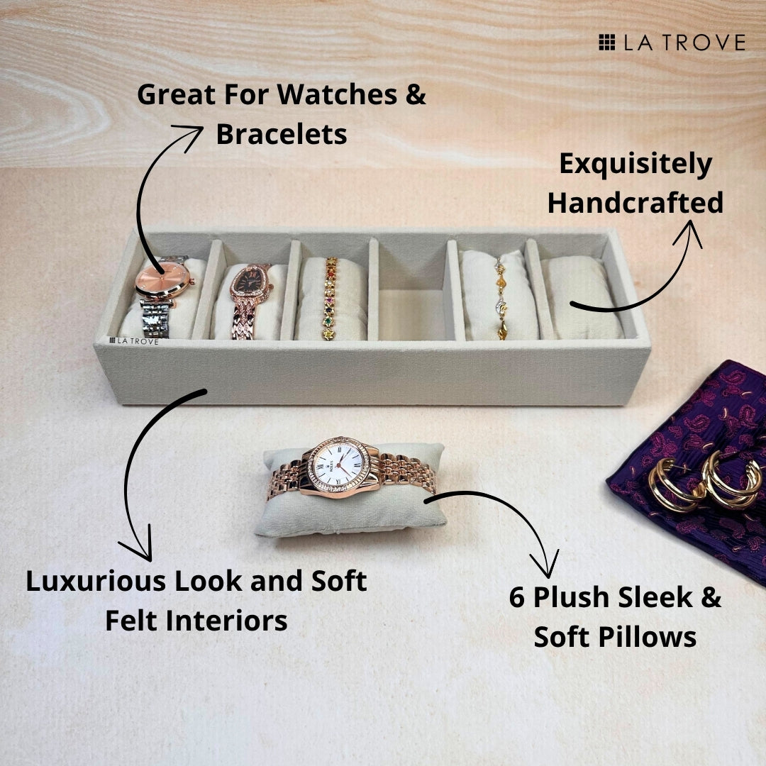 6 Slot Watch & Bracelet Tray (Sleek)