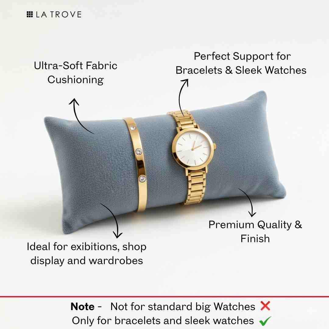 La Trove Luxury Long Velvet Pillow Inserts for Bracelets & Jewellery Organizer Pillows