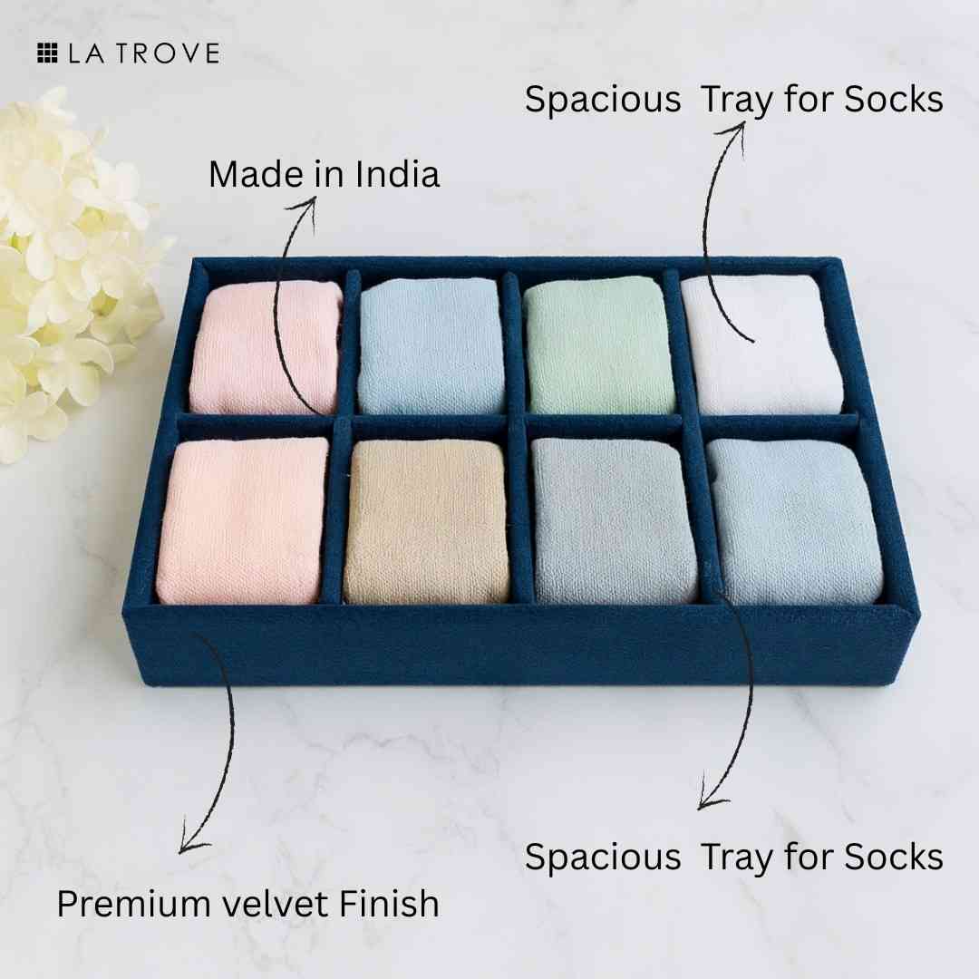 8 Slot Socks Organiser Tray