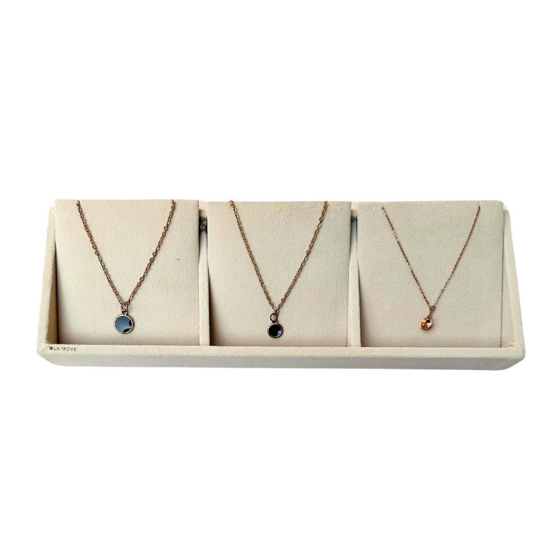 3 Grid Necklace Organiser Tray (Sleek)