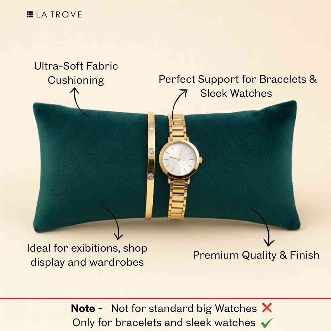 La Trove Luxury Long Velvet Pillow Inserts for Bracelets & Jewellery Organizer Pillows