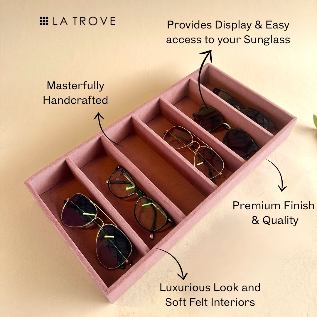 Premium Dark Pink Tray for Sunglasses, Eyewear & Small Accessories.