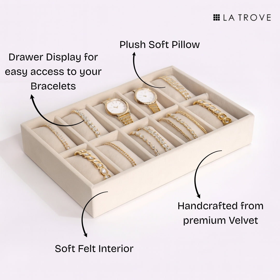 Indian handcrafted 10 slot bracelet display.
