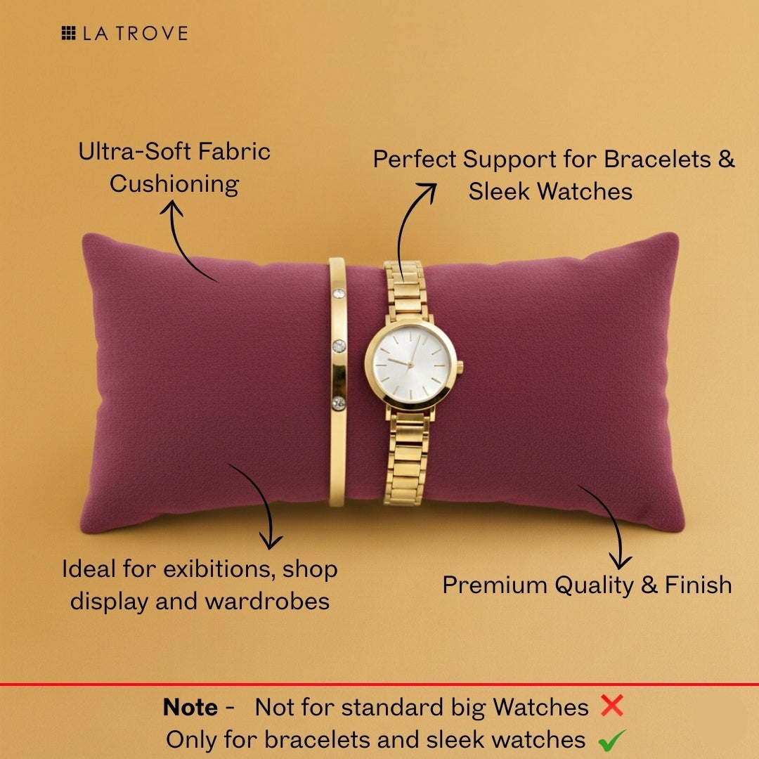 Pack of 5 Long Velvet Organiser Pillows for Bracelete & Jewellery Trays