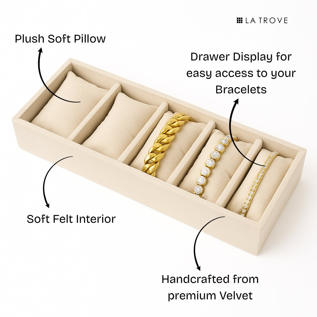 Luxury Velvet Bracelet Holder – Handmade in India by La Trove.