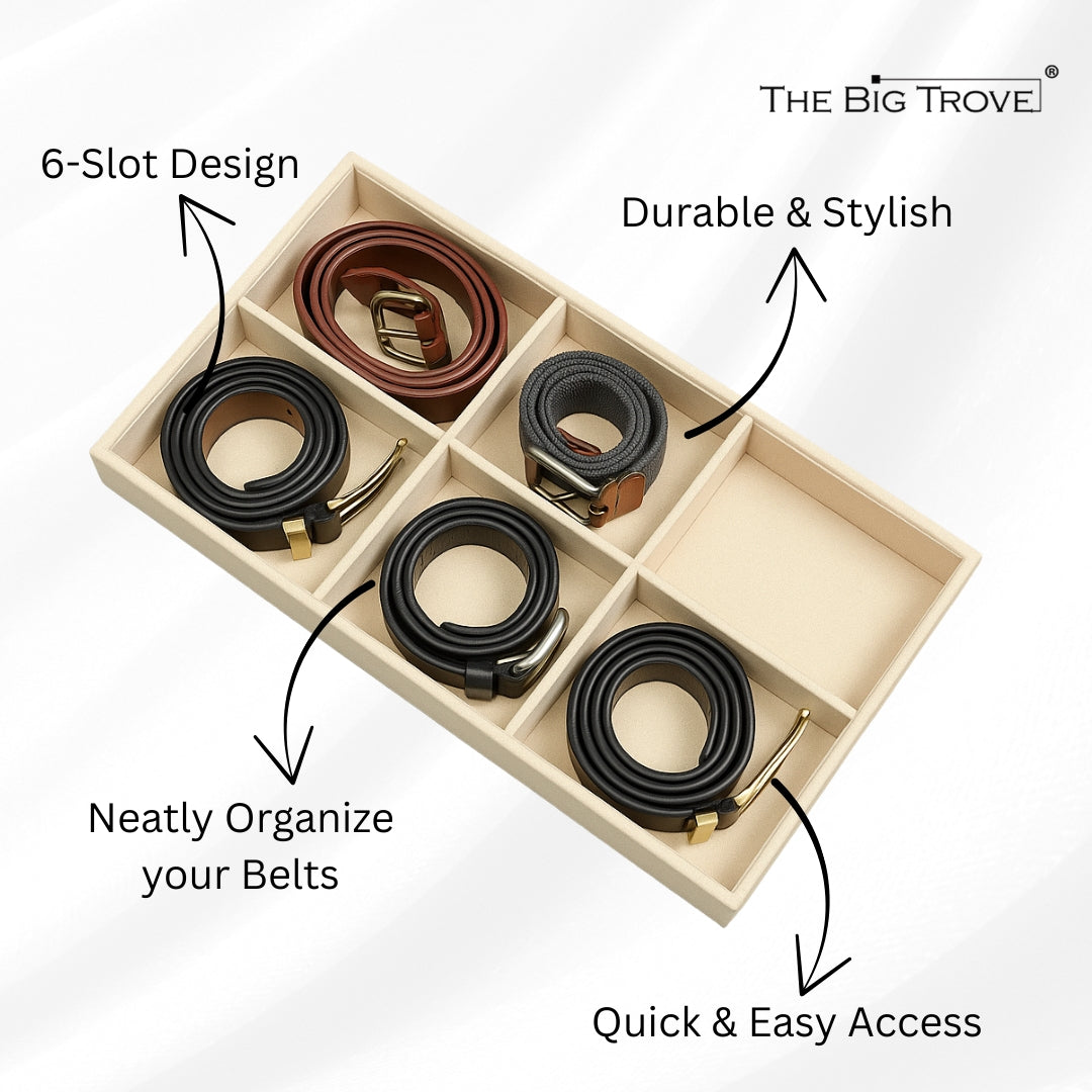 Handcrafted Belt Storage Tray – Durable & Stylish Design.