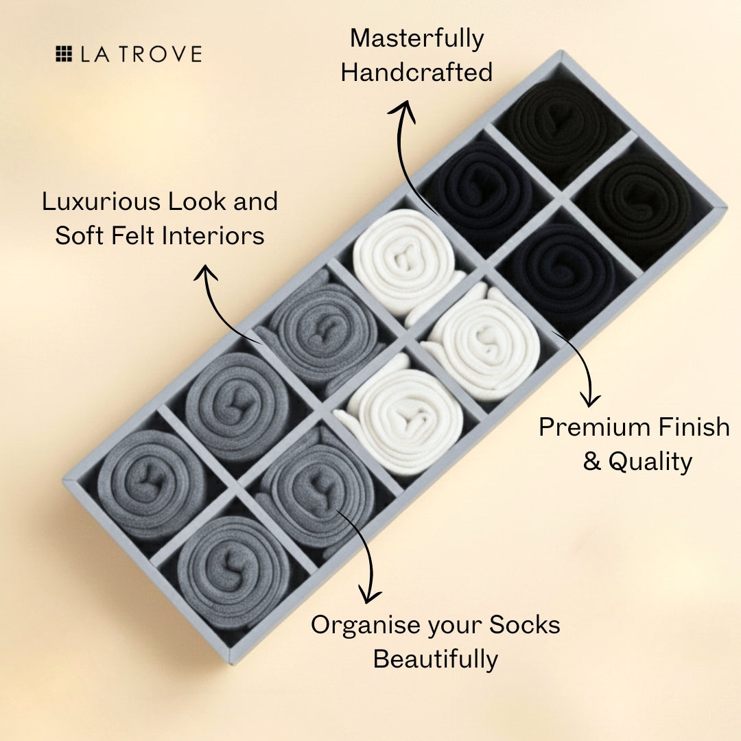 12 Slot Socks Tray for Socks & Small Accessories