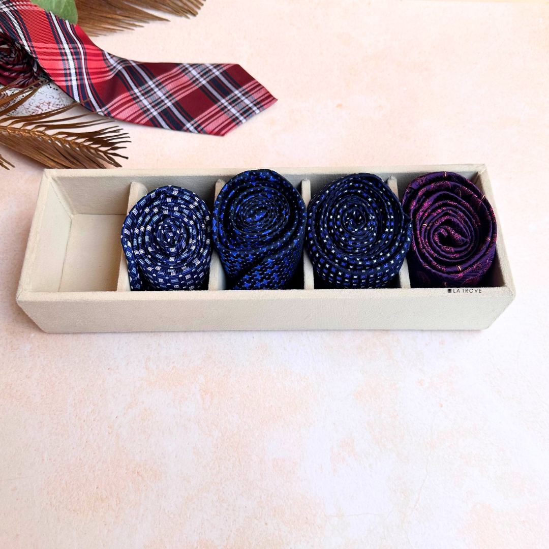 5 Slot Tie & Pocket Square Tray