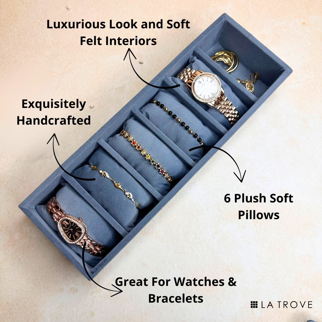 6 Slot Watch & Bracelet Tray (Sleek)