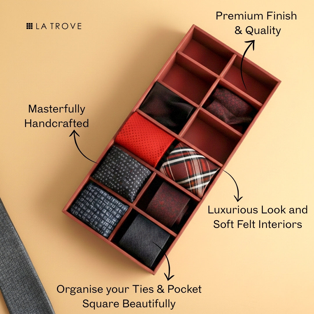 12 Slot Tie Tray for Ties, Scarves & Belts