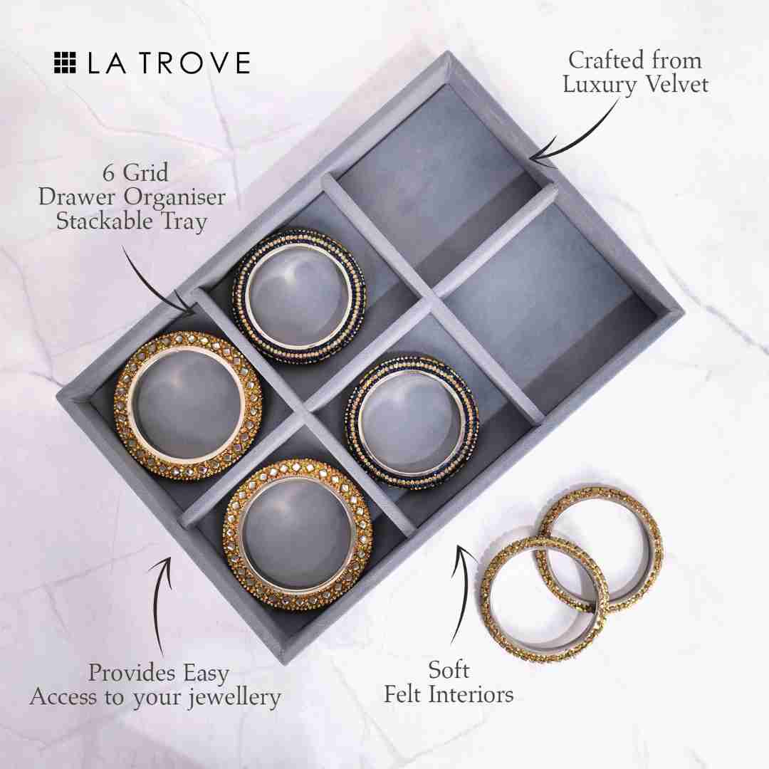 6 Slot Bangle Organiser tray