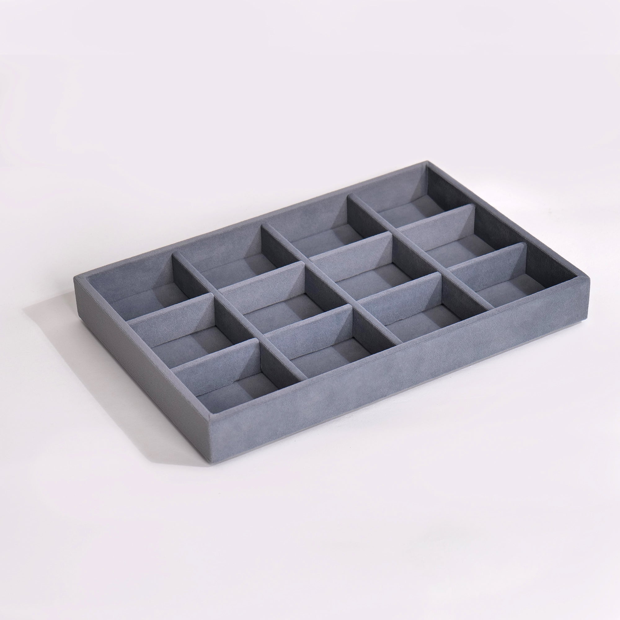 Drawer Stackable Jewellery Trays – Velvet Grid Organisers (4, 6, 12, 24)
