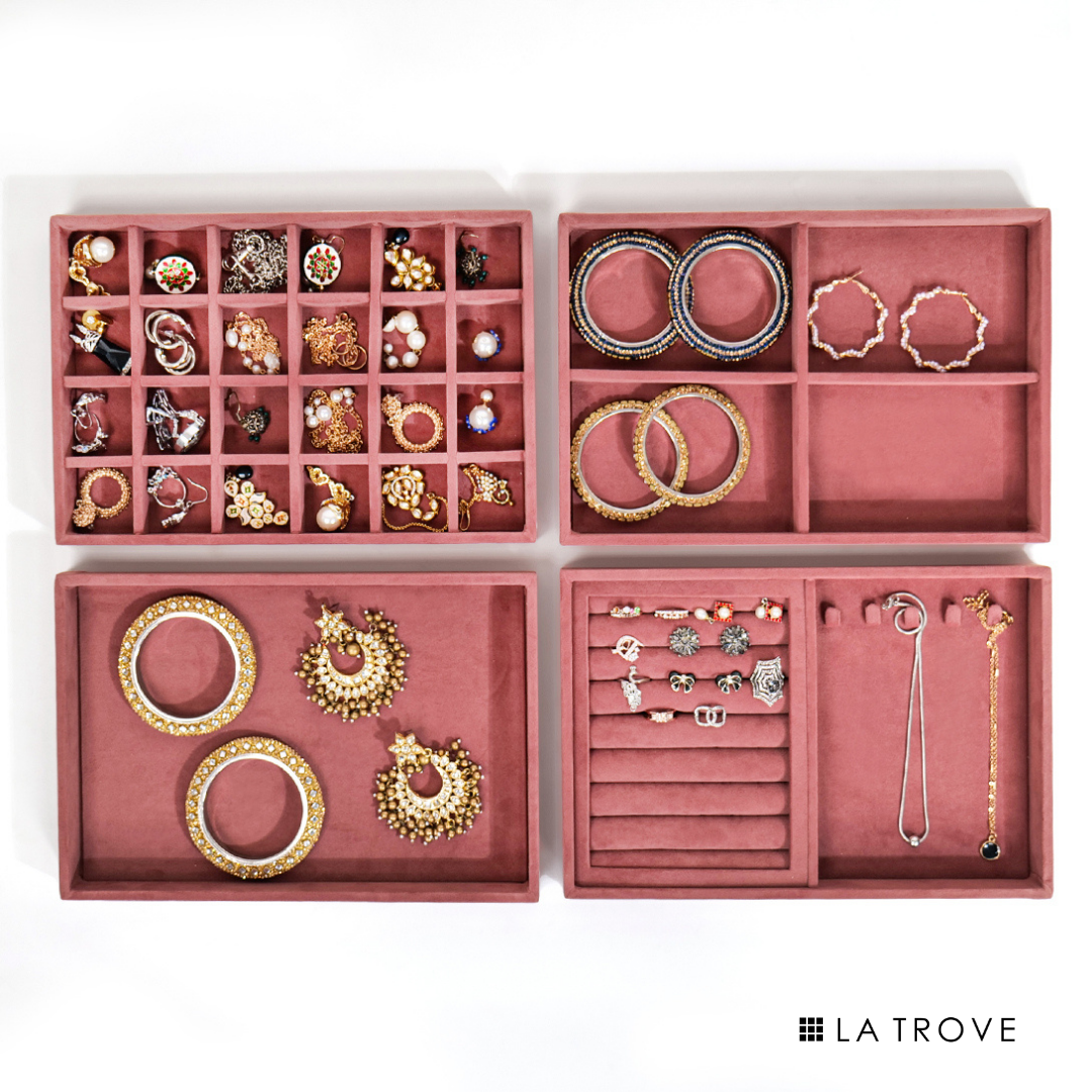 Drawer Stackable Jewellery Trays (Big Set of 4 Trays)