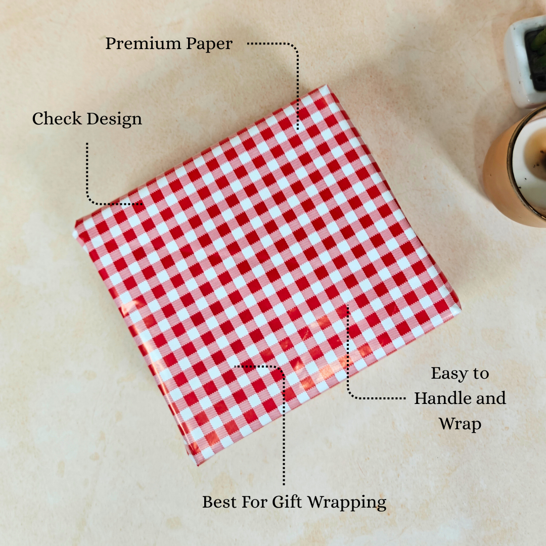 Red Check Dual Packing Paper