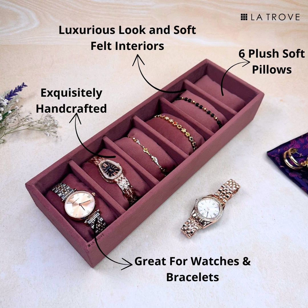 6 Slot Watch & Bracelet Tray (Sleek)