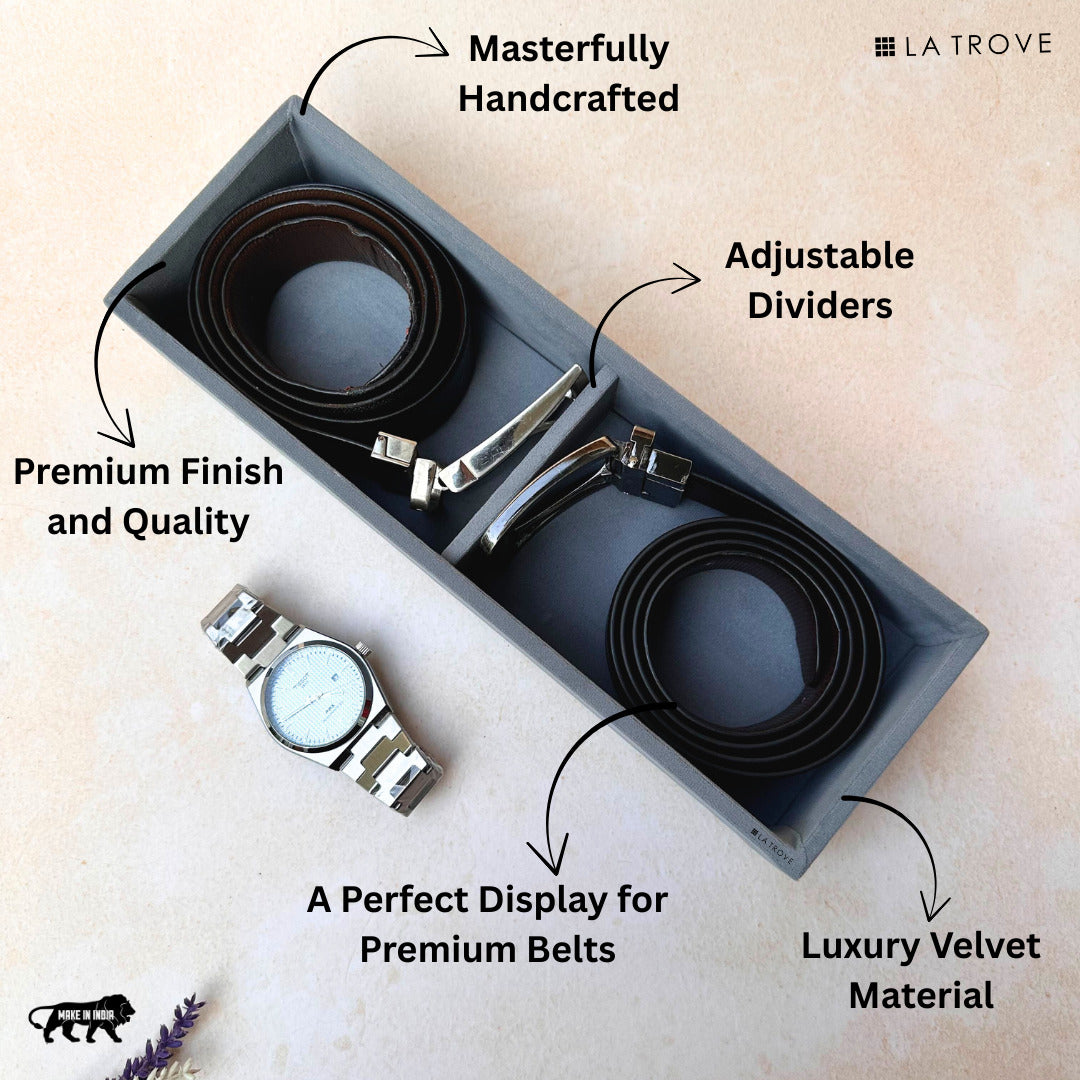 2 Slot Belt Organiser Tray (Sleek)