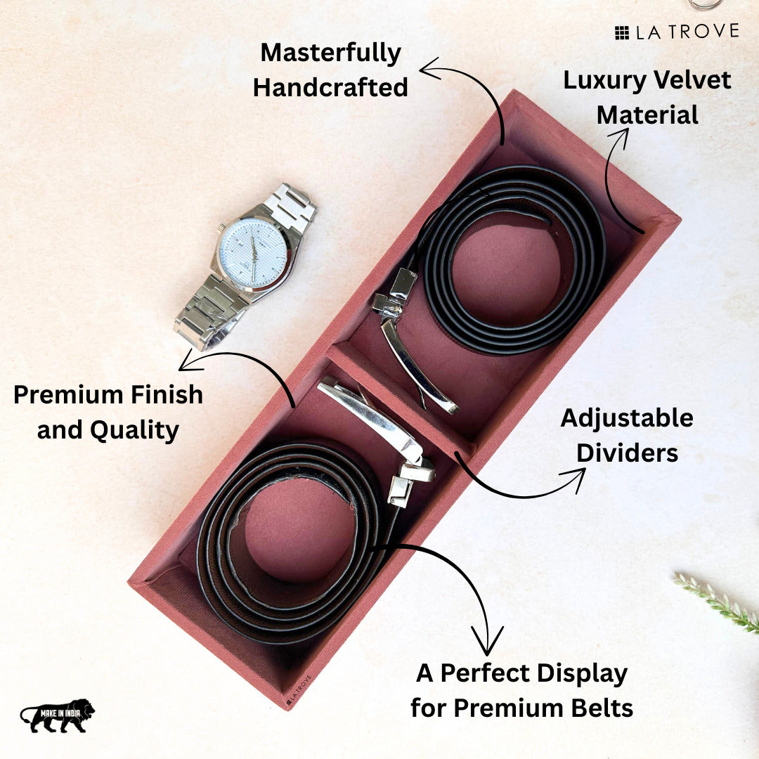 2 Slot Belt Organiser Tray (Sleek)