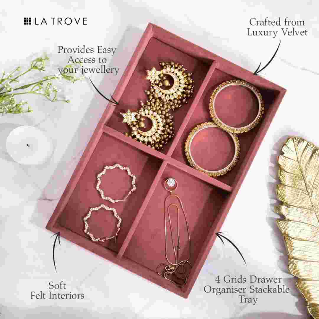 Luxury 4 Section Jewellery Tray