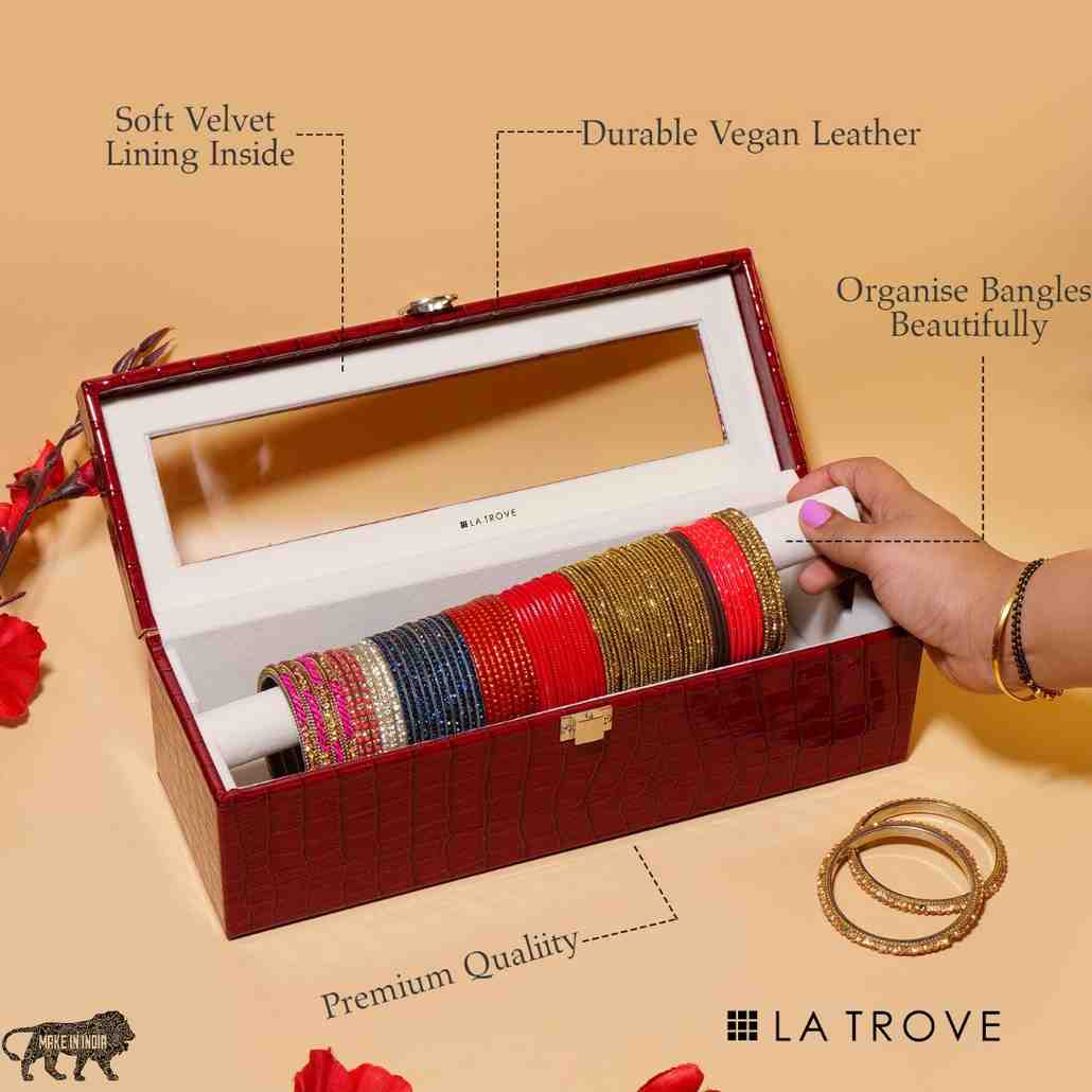 Bangle Box (Single Rod with Glass Top)