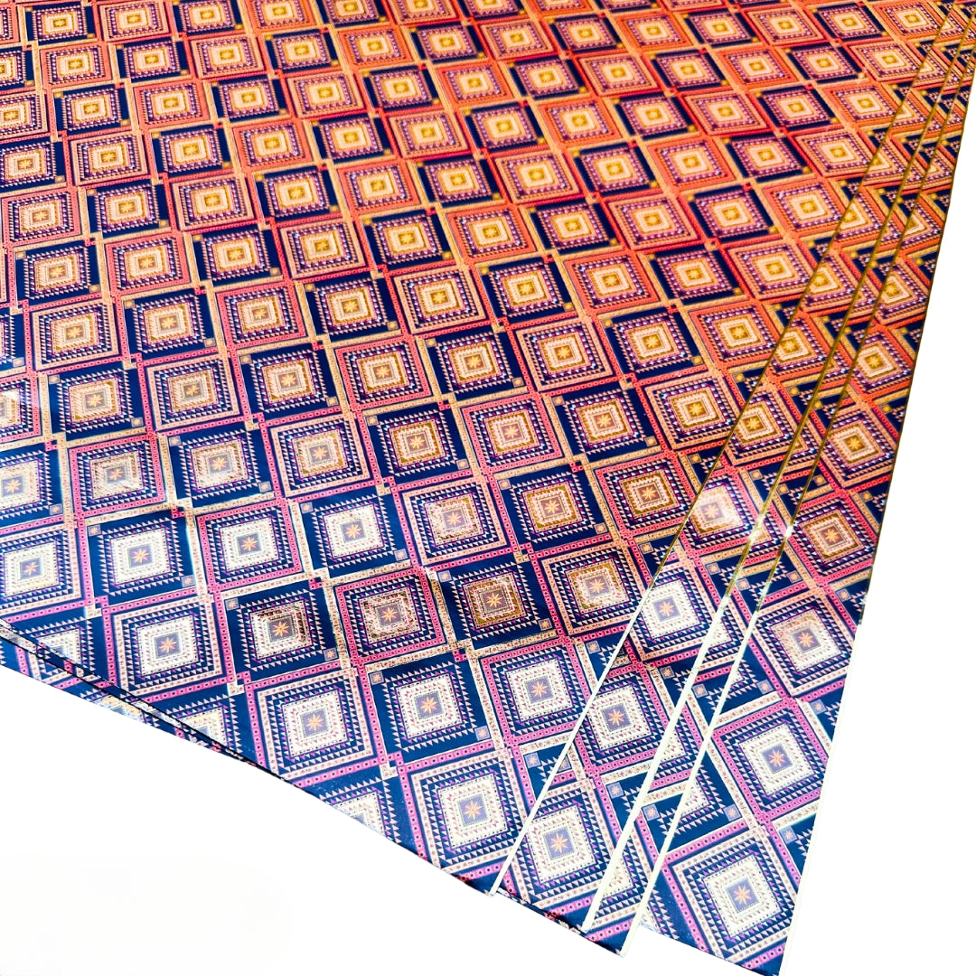 Golden Touch Squares Packing Paper