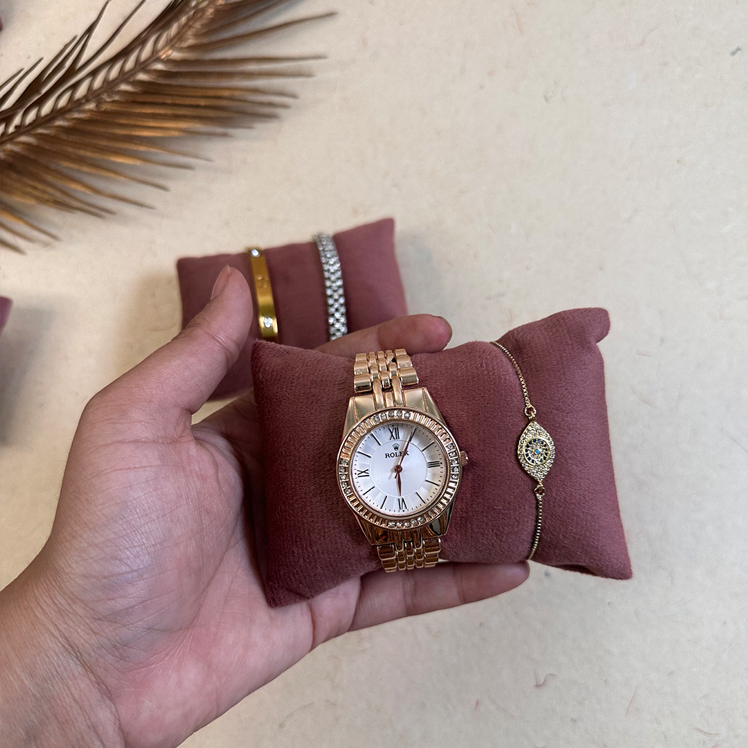 Velvet Display Pillow for Watch & Bracelet – Maroon Color | La Trove.