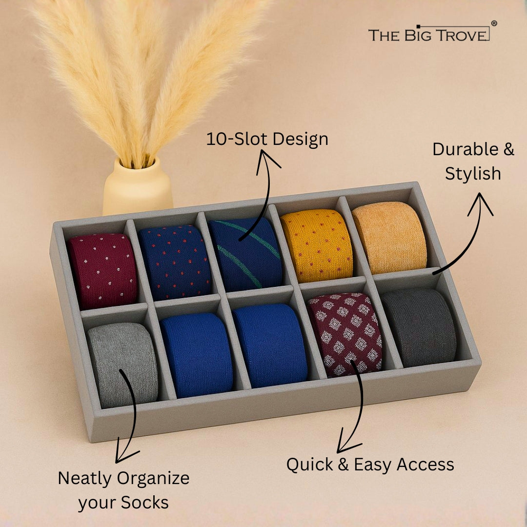 TBT 10 Slot Socks Organiser Tray
