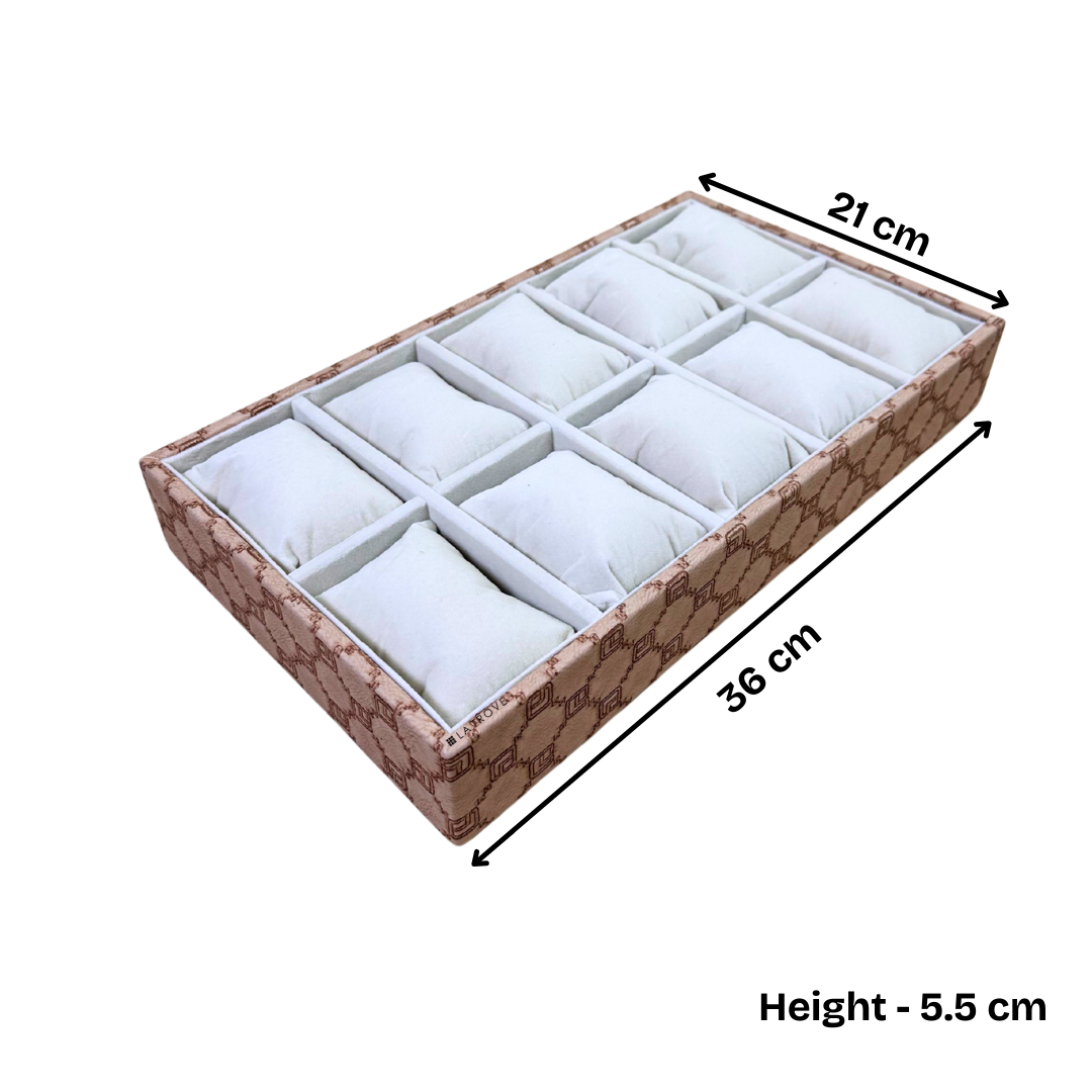 Designer 10-Slot Watch Tray