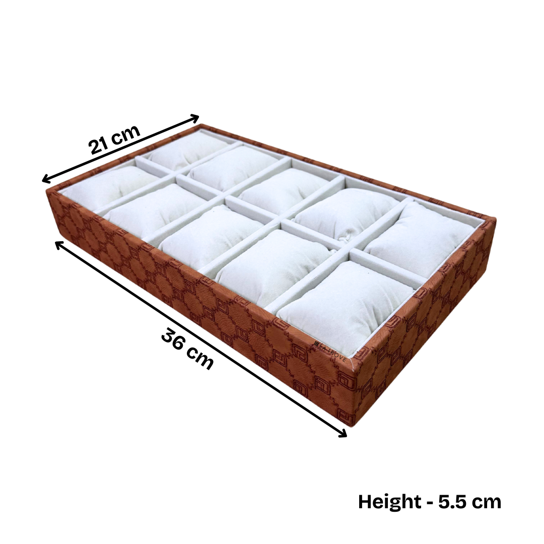 Designer 10-Slot Watch Tray