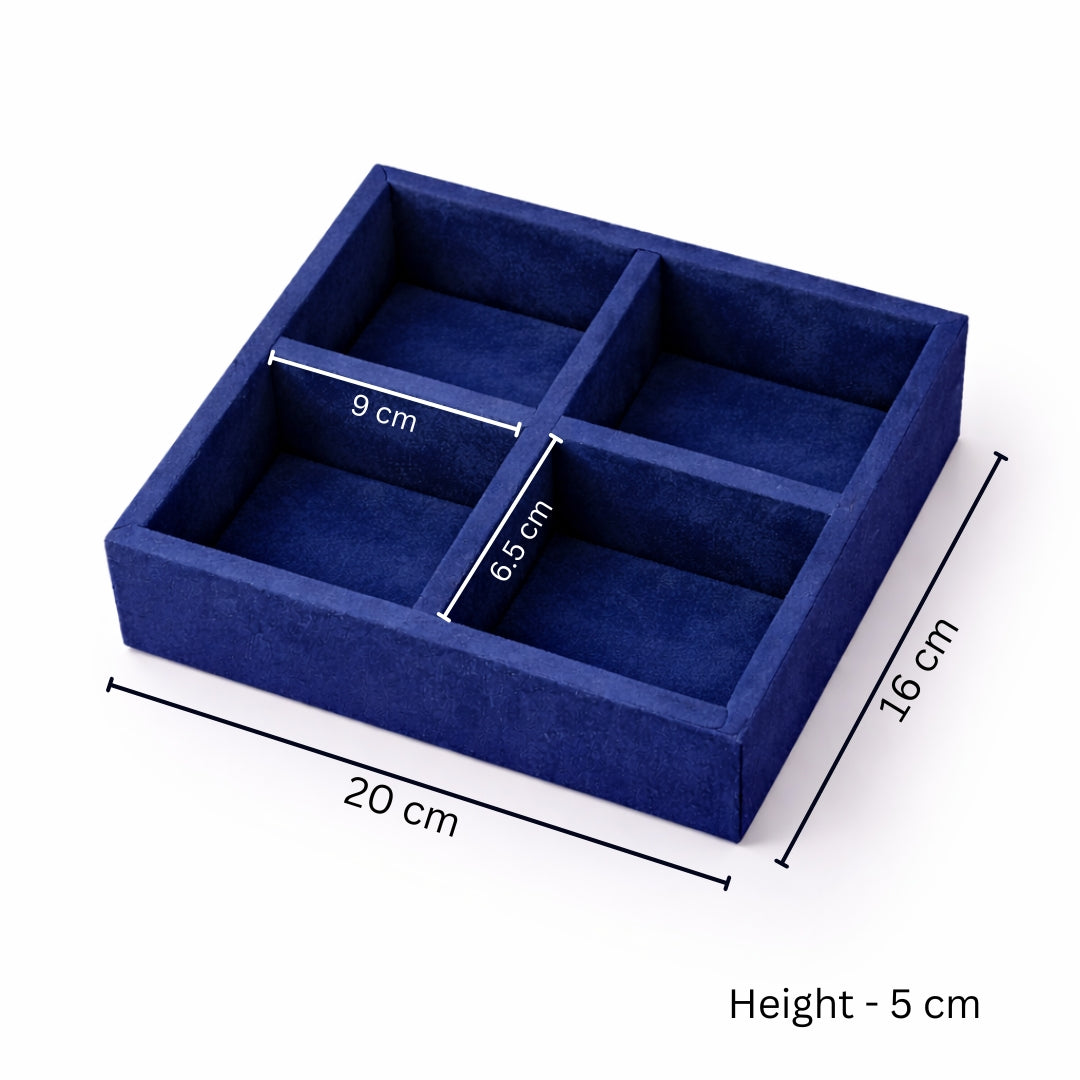 4 Slot Tie & Pocket Square Tray