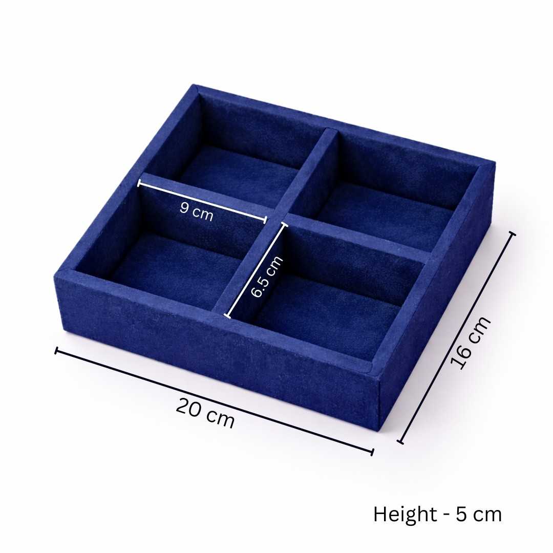 4 Slot Tie & Pocket Square Tray