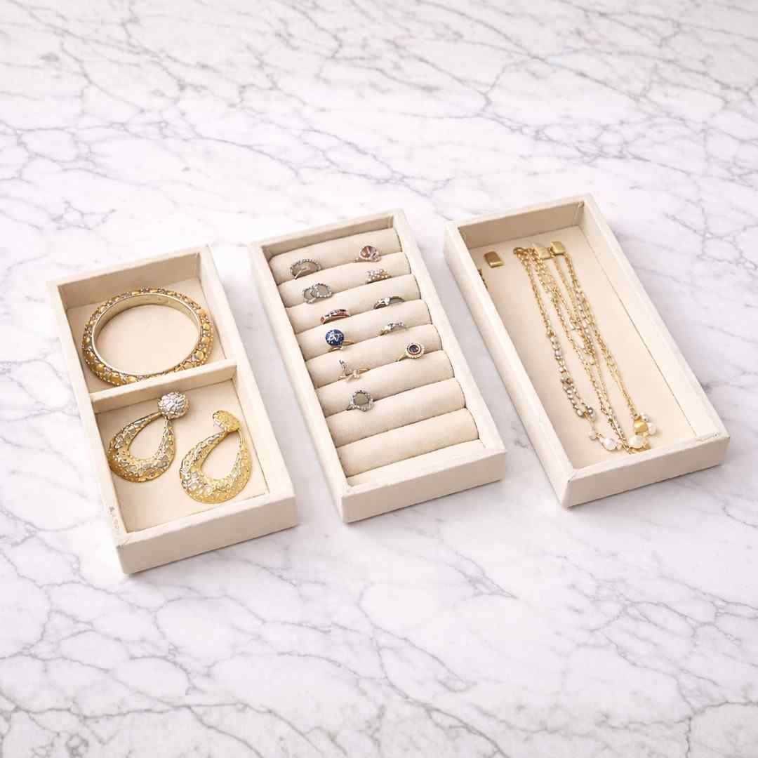 Ring, Chain & 2 Grid Jewellery Tray Organiser